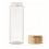 Botella de cristal con tapa de bambú con asa 500 ml barata