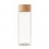 Botella de cristal con tapa de bambú con asa 500 ml promocional