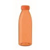 Botella RPET con tapa de Plástico 550 ml para publicidad Color Naranja Transparente