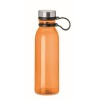 Botella RPET con tapa de acero inoxidable 780 ml merchandising Color Naranja Transparente