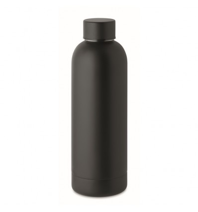 Botella antifugas de acero inox reciclado de 500 ml personalizada Color Negro