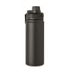 Botella de 500ml en acero Inox. con tapón y asa personalizada Color Negro
