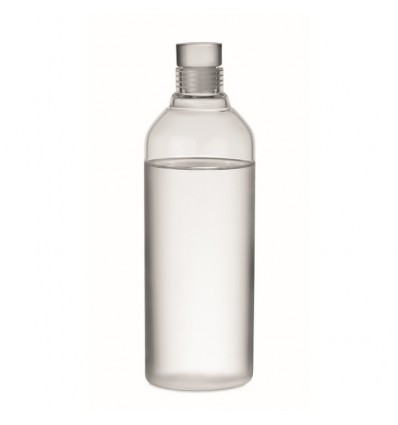 Botella de vidrio borosilicato de un litro para comedor publicitaria