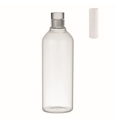 Botella de vidrio borosilicato de un litro para comedor personalizada Color Transparente