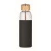 Botella de 500ml con funda silicona y tapón de bambú merchandising