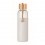 Botella de 500ml con funda silicona y tapón de bambú para publicidad