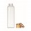Botella de 500ml con funda silicona y tapón de bambú para empresas