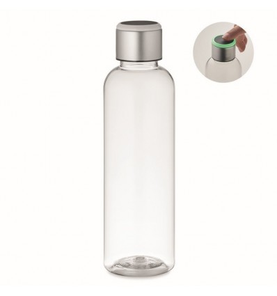 Botella de cristal con tapa de bambu y cordon 500ml