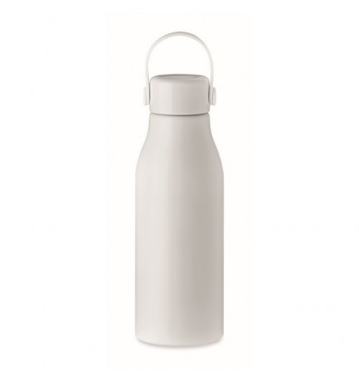 Botella de diseño de 650ml con asa de silicona barata Color Blanco