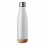 Botella termo inoxidable con base de corcho 600 ml para regalo promocional Color Blanco
