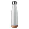 Botella termo inoxidable con base de corcho 600 ml para regalo promocional Color Blanco