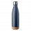 Botella termo inoxidable con base de corcho 600 ml para eventos Color Azul Marino Oscuro