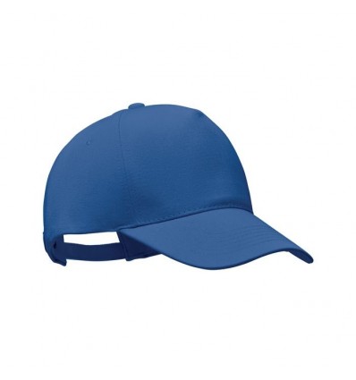 Gorra de béisbol de algodón orgánico 5 paneles personalizada Color Azul