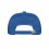 Gorra de béisbol de algodón orgánico 5 paneles Vista Posterior Color Azul