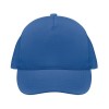 Gorra de béisbol de algodón orgánico 5 paneles Vista Frontal Color Azul