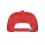 Gorra de béisbol de algodón orgánico 5 paneles Vista Posterior Color Rojo
