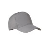 Gorra de poliéster y plástico reciclado de 5 paneles para eventos Color Gris