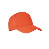 Gorra de poliéster y plástico reciclado de 5 paneles publicitaria Color Naranja