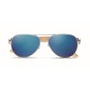 Gafas de sol con patillas de bambú con funda barata Color Azul