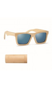 Gafas de sol serigrafiadas con estuche de bambú - UV400