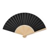 Abanico de bambú y tela de papel personalizado Color Negro