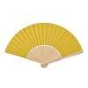 Abanico de bambú y tela de papel promocional Color Amarillo