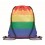 Mochila saco de poliéster diseño arcoiris publicitaria