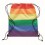 Mochila saco de poliéster diseño arcoiris personalizada Color Multicolor
