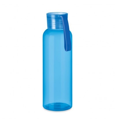 Botella de tritán con asa de silicona a color - 500 ml publicitaria Color Azul Transparente