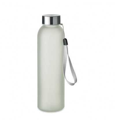 Botella de cristal para sublimar con tapa inox - 500 ml personalizada Color Blanco Transparente