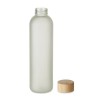 Botella de cristal para sublimar con tapa de bambú - 650 ml barata