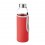 Botella de Cristal con Funda de Neopreno Personalizada Color Rojo