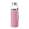 Botella de Cristal con Funda de Neopreno para Campañas Publicitarias Color Rosa