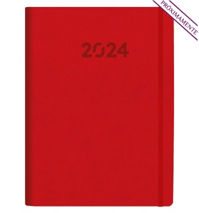 Agenda publicitaria wire'o 2024 Praga Semana B5 promocional Color Rojo
