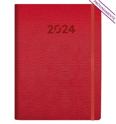 Agenda promocional wire'o 2024 Rivoli Día B5 personalizada Color Rojo