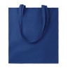 Bolsa de Algodón de Color con Asas Largas barata Color Azul