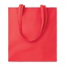 Bolsa de Algodón de Color con Asas Largas promocional Color Rojo