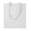 Bolsa de Algodón de Color con Asas Largas para merchandising Color Blanco