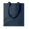 Bolsa de Algodón de Color con Asas Largas para eventos promocionales Color Azul Marino Oscuro