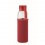 Botella de cristal reciclado con funda - 500 ml personalizada Color Rojo