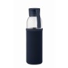 Botella de cristal reciclado con funda - 500 ml para empresas Color Azul Marino Oscuro