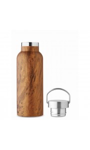 Botella de inox reciclado imitación madera - 500 ml