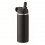 Botella de acero inox reciclado con pajita - 500 ml personalizada Color Negro