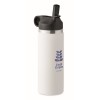 Botella de acero inox reciclado con pajita - 500 ml con logo