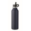 Botella de acero reciclado con tapón intercambiable - 700 ml para empresas Color Azul Marino Oscuro