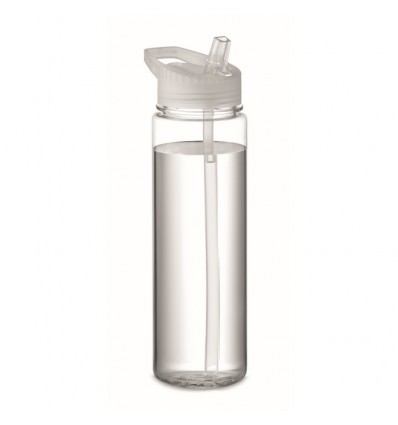 Botella de Tritan Renew con pajita - 650 ml personalizada Color Transparente