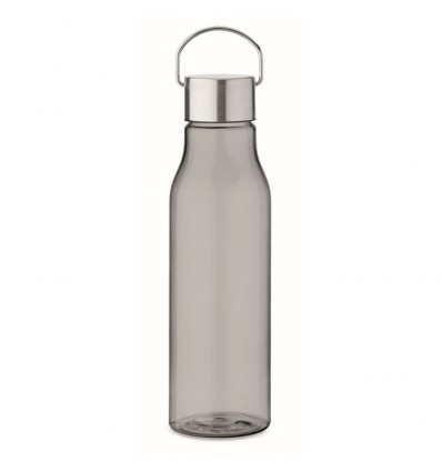 Botella reciclada sin BPA con tapón inoxidable - 650 ml barata Color Gris Transparente