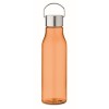 Botella reciclada sin BPA con tapón inoxidable - 650 ml promocional Color Naranja Transparente