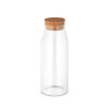 Botella de cristal con tapón de corcho - 1000 ml personalizada Color Natural