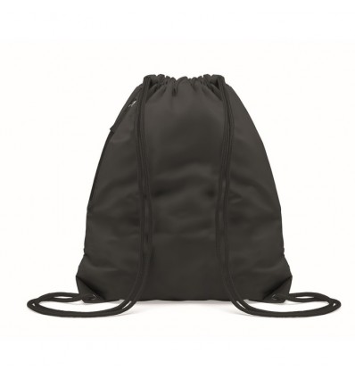 Mochila saco reflectante con bolsillo lateral personalizada Color Negro